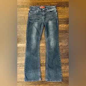 Arizona Jeans Co girls size 14R bootcut rhinestone jeans. Great condition.